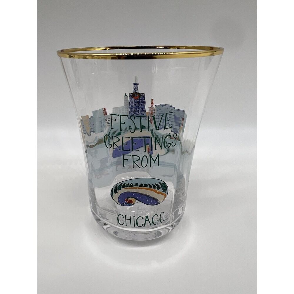 Anthropologie Holiday In The City Juice Glass Drinking Glasses 2024 Full Set - Picture 16 of 16